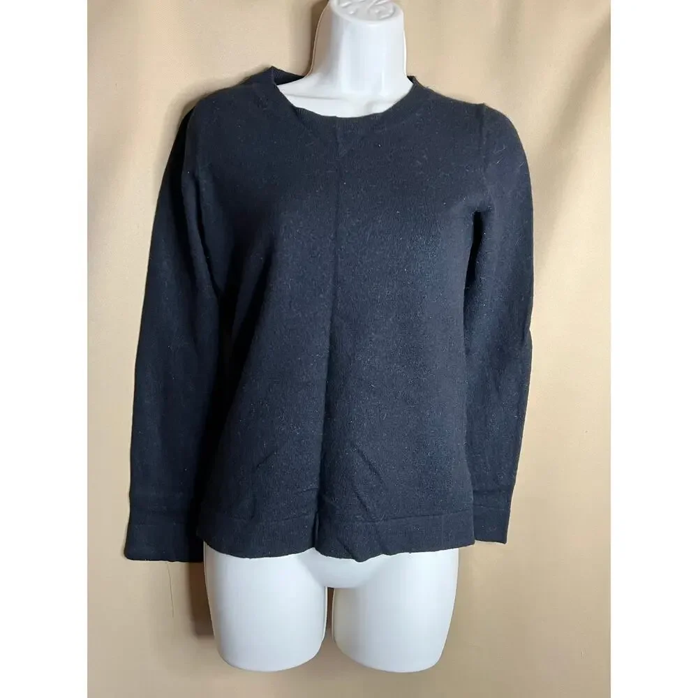 J. Crew Mercantile Black Crew Neck Sweater XS